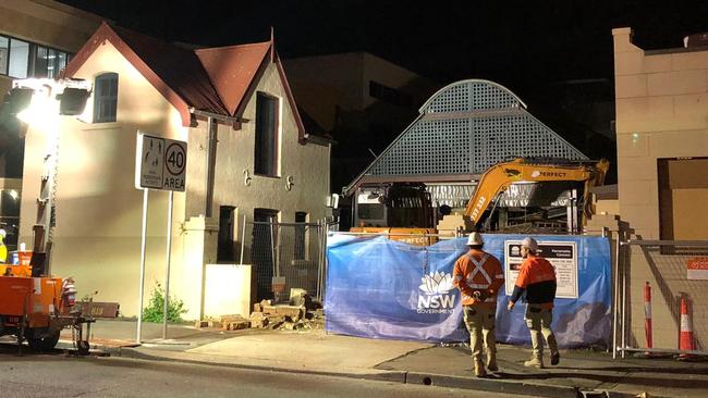 Demolition of the Royal Oak Hotel Parramatta on May 19.