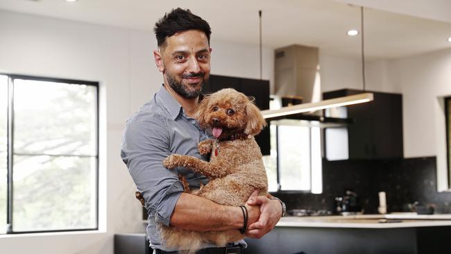 Armen Makaradi wants his dog Teddy to be able to live with him in his unit complex. Picture: Sam Ruttyn