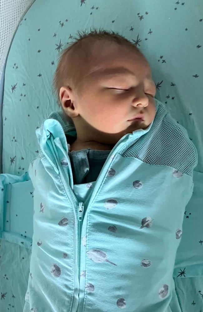 Beau looking very cute in blue.