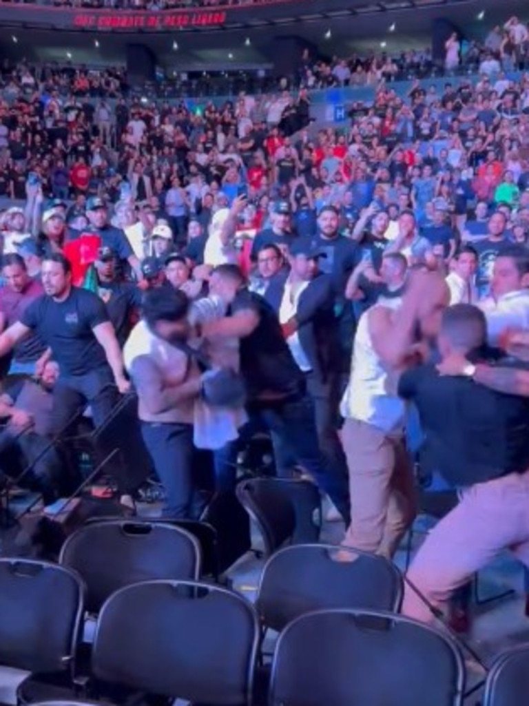 Fans got into a brawl at a UFC event in Mexico City.