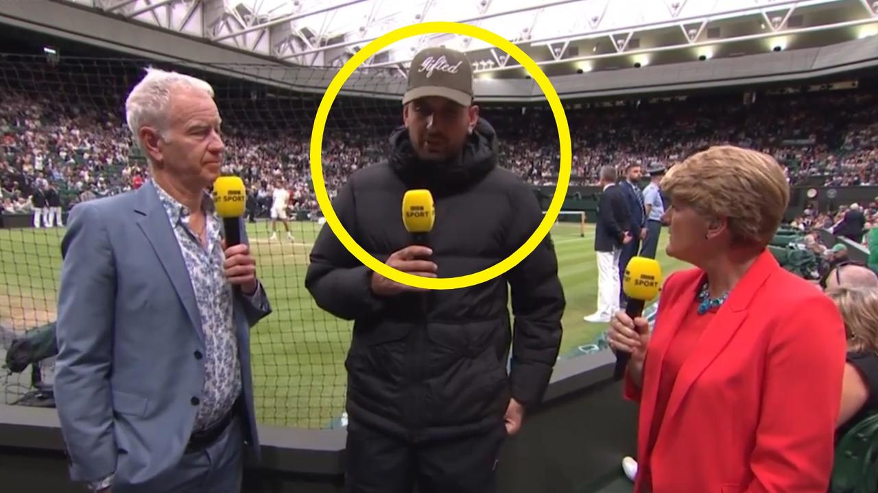 Nick Kyrgios kept it casual at Wimbledon.