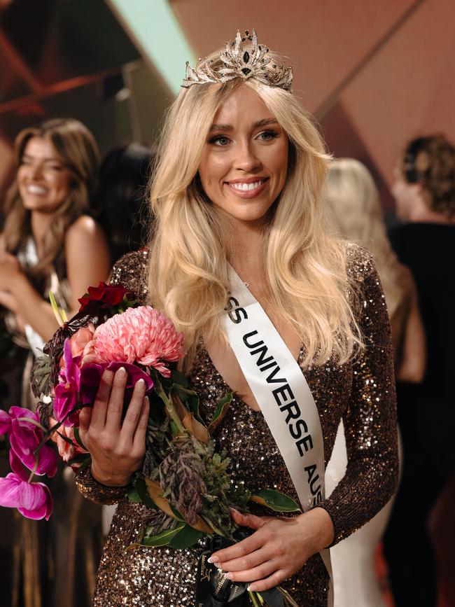 Miss Universe Australia 2024 Zoe Creed when she was crowned in Perth on September 5. Picture: Jarrad Seng/Supplied