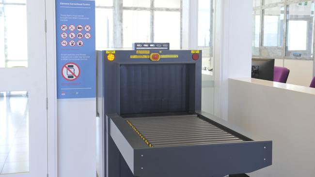 Security checks at the new Clarence Correctional Centre, Grafton. Photo: Tim Jarrett