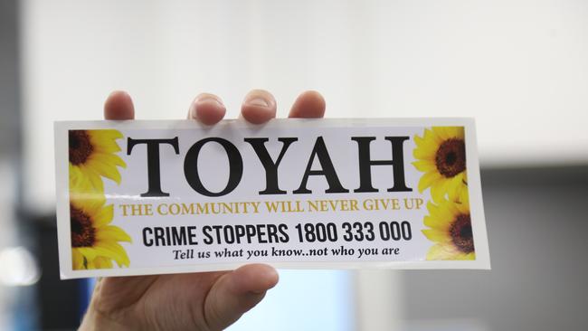 Nine thousand Toyah bumper stickers were printed in 2018 by three Cairns-based print houses. Picture: Peter Carruthers