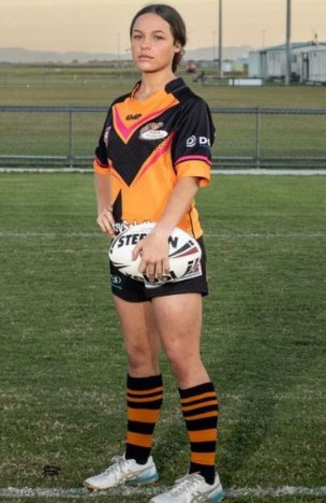 Kobi Livermore was a prolific try scorer as the premiership captain for Wests under-14 girls side. Picture: SUPPLIED