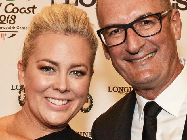 Samantha Armytage and David Koch at opening VIP dinner for Longines Records Club, Broadbeach. Picture: Regina King (copyright restrictions apply 07 55322193). Pic for Peter & Regina Column GC Bulletin ONE TIME USE ONLY. Please speak to GC Bulletin Pic Editor for permission to use.