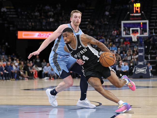 Jack White, in NBA action for the Grizzlies against the Spurs, returns to the NBL. Picture: Getty