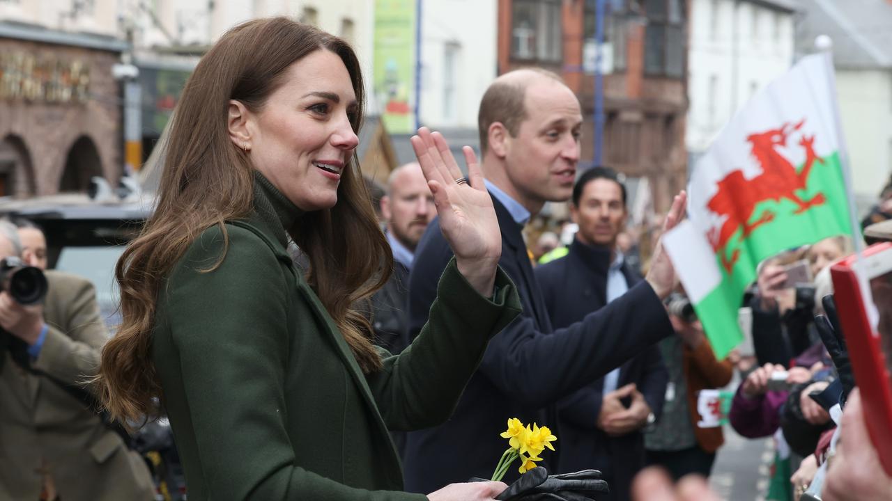 The Duke and Duchess of Cambridge visit to Abergavenny Market in Wales. Picture: MATRIXPICTURES.CO.UK.