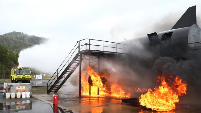 Airport fire and rescue teams have threatened to go on strike. Picture: Brendan Radke