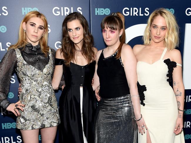 Zosia Mamet, Allison Williams, Lena Dunham and Jemima Kirke attend The New York premiere of Girls. Jamie McCarthy/Getty Images/AFP