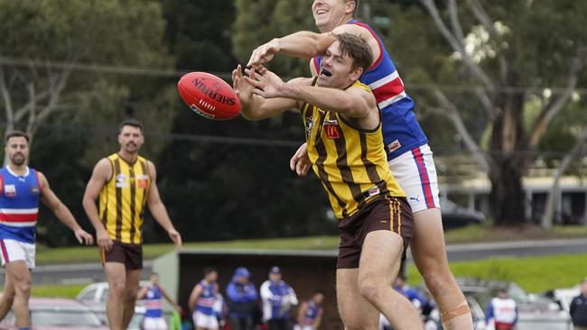 Ruckman Nik Schoenmakers is enjoying a standout season for Rowville. Picture: Valeriu Campan