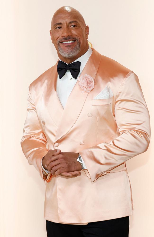 Dwayne Johnson in Dolce & Gabbana. Picture: AFP