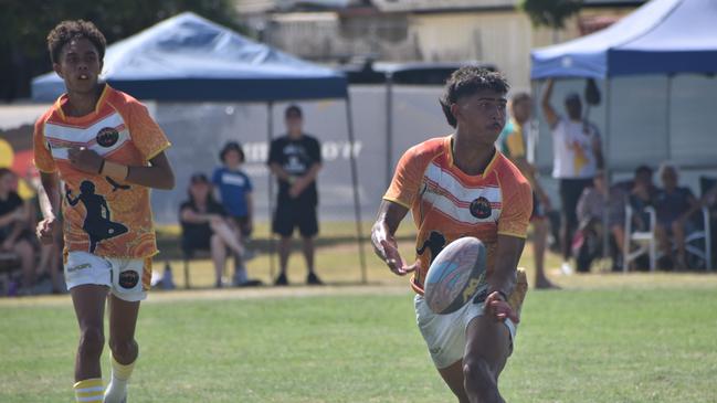Warba Wangarunya Rugby League Carnival, under-17 boys, Black Boys versus Masada Iosefa and Gary Field Memorial, Saleyards Park, Rockhampton, January 19, 2024.