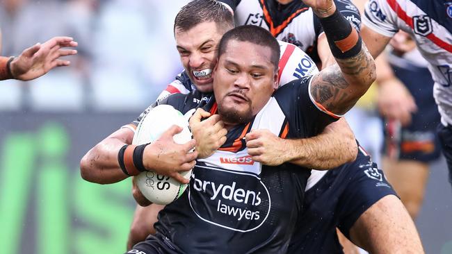 2021 NRL Round 02 - Wests Tigers v Sydney Roosters, Campbelltown Sports Stadium, 2021-03-21. Digital image by David Hossack � NRL Photos