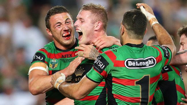 Sam Burgess (L) is back in the NRL following a year out. Picture: Gregg Porteous