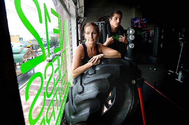 LEFT DEFLATED: Nine12 Fitness Centre members Michelle Burgess and Adyn Windsor are disappointed council has issued a $3000 fine for a range of non-compliance issues. Picture: Cathy Adams