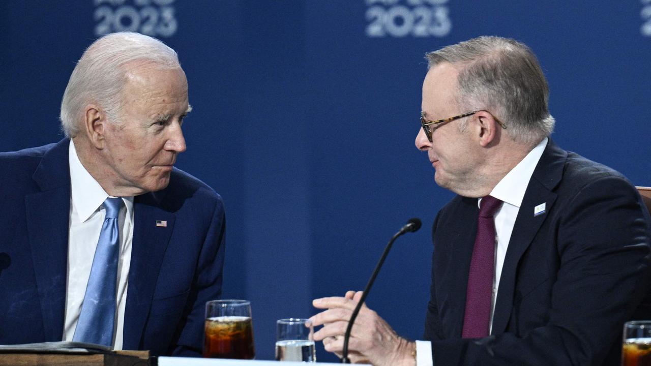 PM Anthony Albanese and US President Joe Biden last year. Picture: AFP