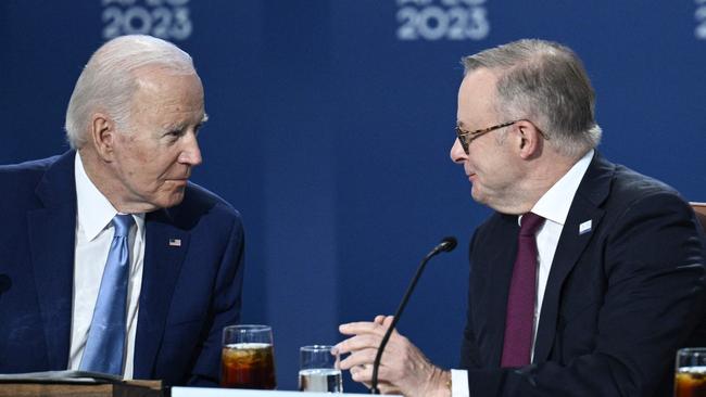 PM Anthony Albanese and US President Joe Biden last year. Picture: AFP