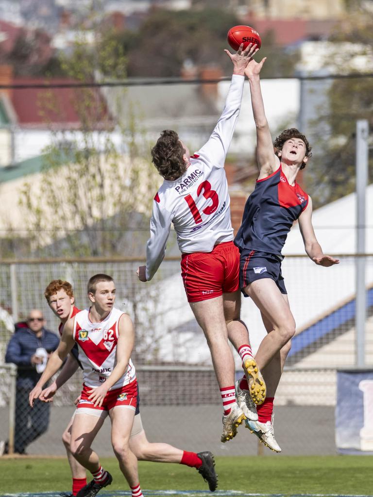 STJFL Grand finals U18 Boys Clarence v North Hobart at North Hobart Oval. Picture: Caroline Tan