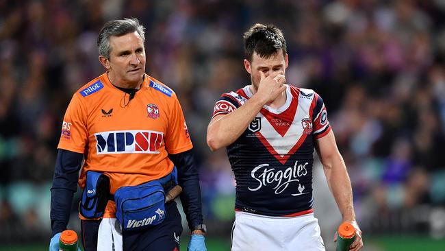 Sydney Roosters star Luke Keary suffered a head knock against the Storm. NRL Imagery