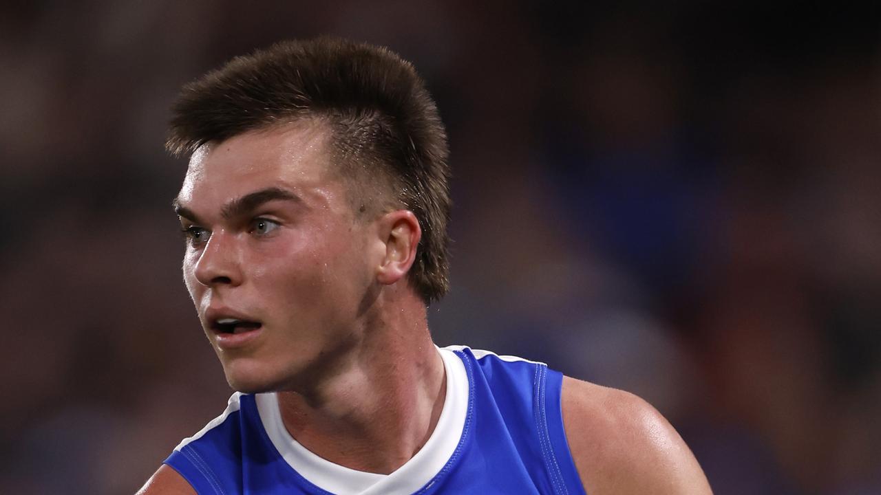 North Melbourne rising star nomination Colby McKercher has been sent for scans on his foot after experiencing soreness. Picture: Darrian Traynor / Getty Images