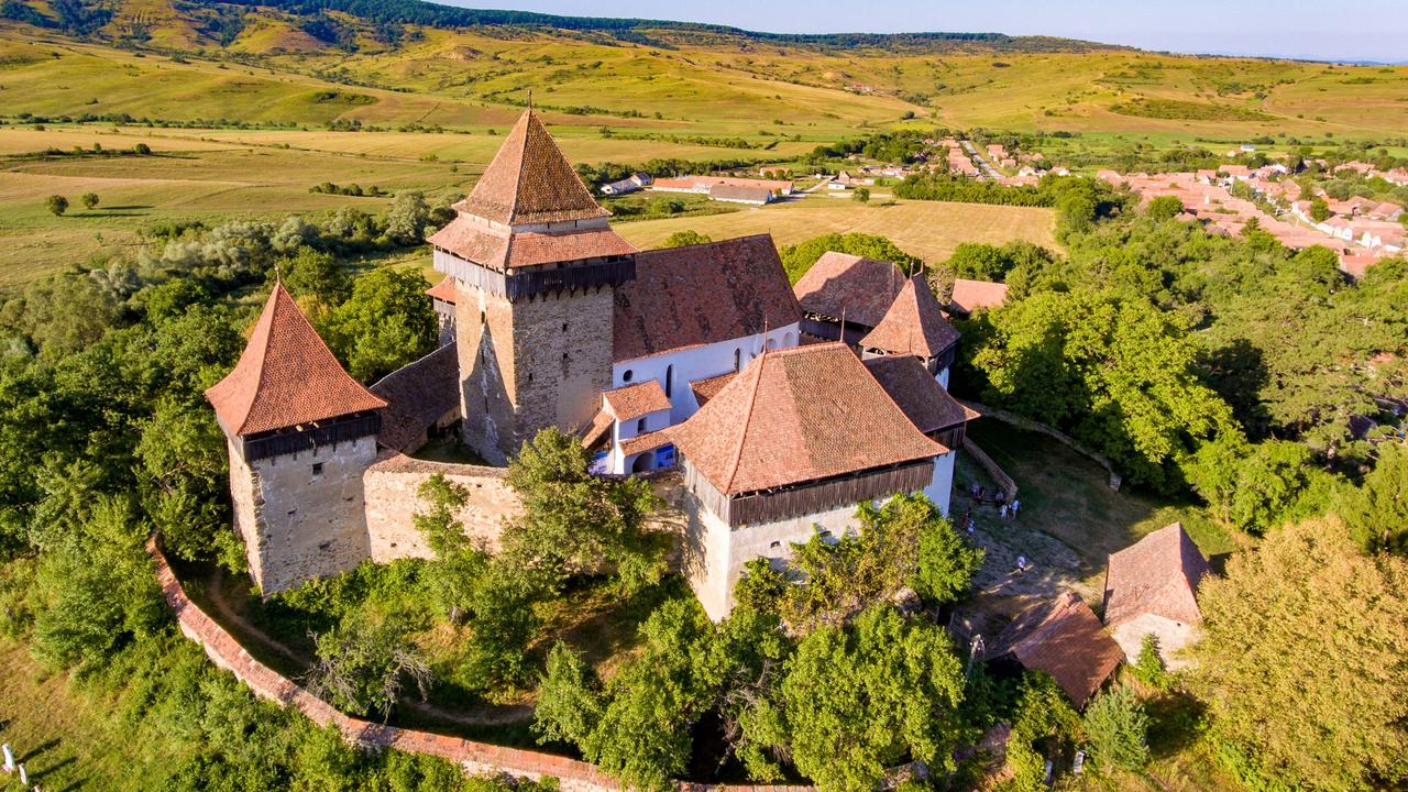 Viscri Fortified Medieval Saxon Church in the village of Viscri, Transylvania, Romania, where Charles has bought property.