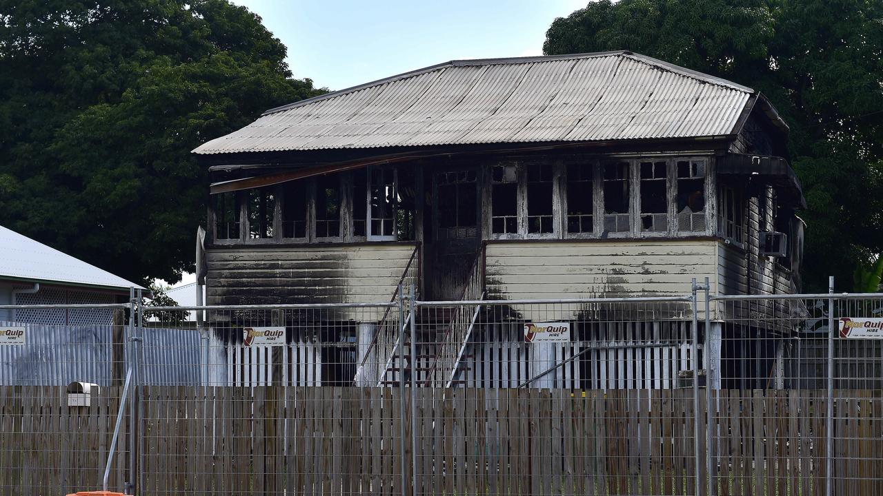 Fire crews have fought for more than half-an-hour to bring a house fire under control in the Townsville suburb of Hermit Park on Sunday night. PICTURE: MATT TAYLOR.