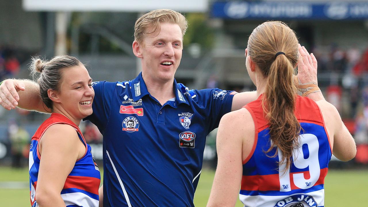 Western Bulldogs 2018 AFLW premiership coach Paul Groves is in the final handful of candidates for the vacant position. Picture: Mark Stewart