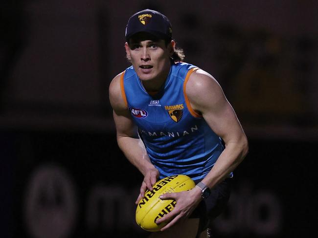 Will Day at Hawthorn training on Friday night. Picture: Michael Klein