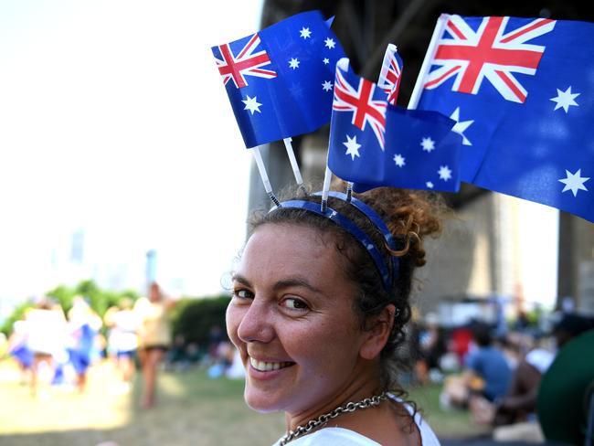 Sofia Aizina attends BBQ by the Bridge during Australia Day celebrations at Bradfield Park in Sydney, Saturday, January 26, 2019. (AAP Image/Dan Himbrechts) NO ARCHIVING