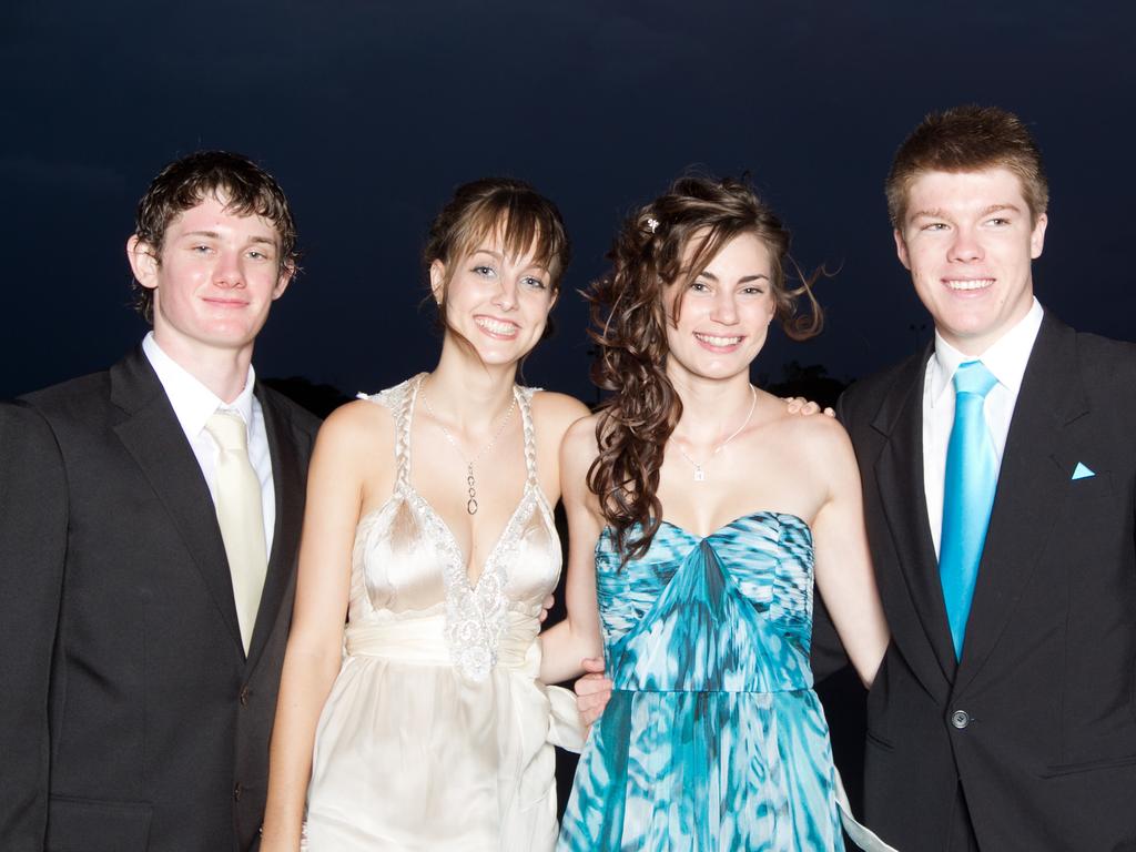 David Radunz, Tanya Nowland , Kaylee Festing, Alec Palmer at the 2011 Kormilda College formal. Picture: SHANE EECEN / NT NEWS