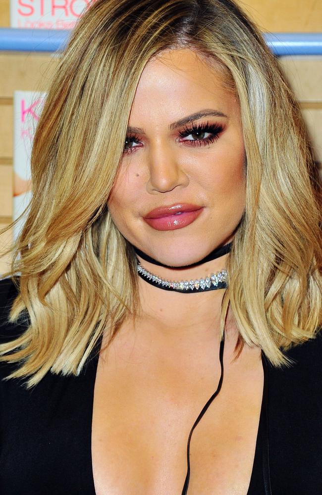 Natural look ... a tamer hair style for Khloe Kardashian. Picture: Jerod Harris/Getty Images