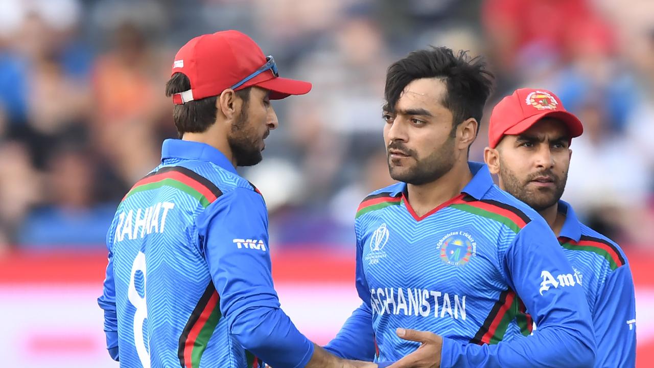 Afghanistan's Rashid Khan was smashed by England. Photo: Dibyangshu Sarkar/AFP.