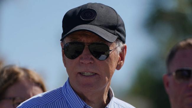 US President Joe Biden in St Pete Beach, Florida, on Sunday. Picture: AFP