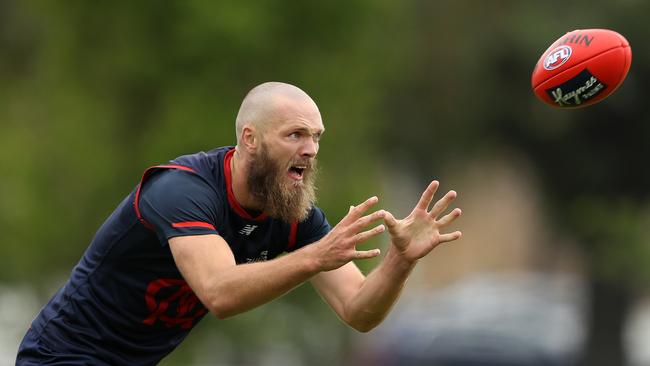 Max Gawn, pictured, and Brodie Grundy are locks in the ruck. Picture: Robert Cianflone/Getty