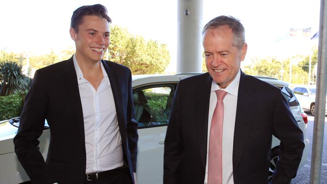 Opposition leader Bill Shorten with candidate for Melbourne, Luke Creasey. Picture: Aaron Francis