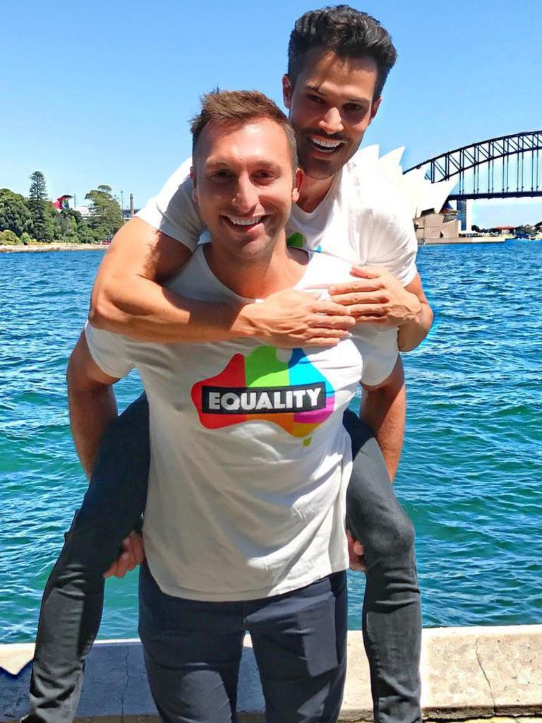 The pair were vocal during the marriage equality plebiscite. Picture: Instagram @ryanchanning