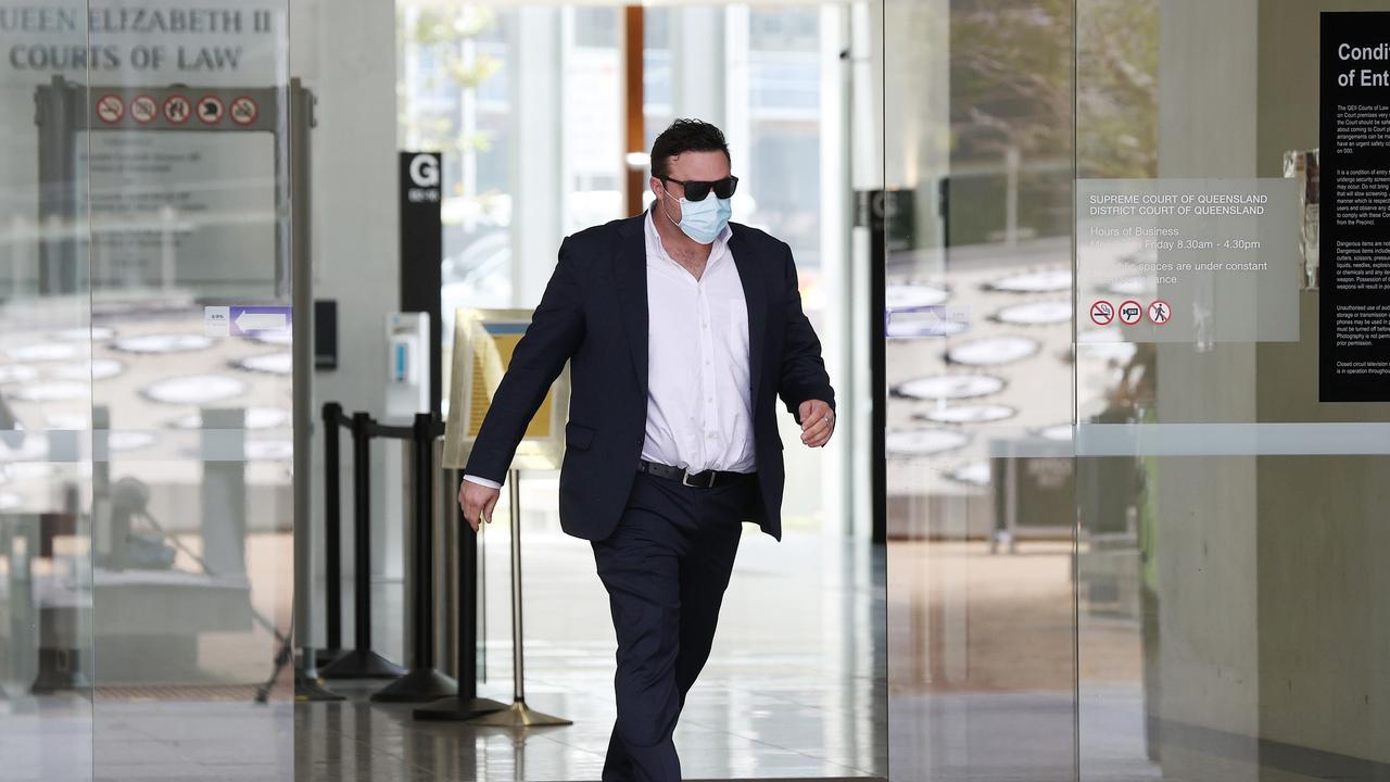 Former law clerk Thomas William Strofield leaving Brisbane Supreme and District Courts. Photo: Tara Croser.