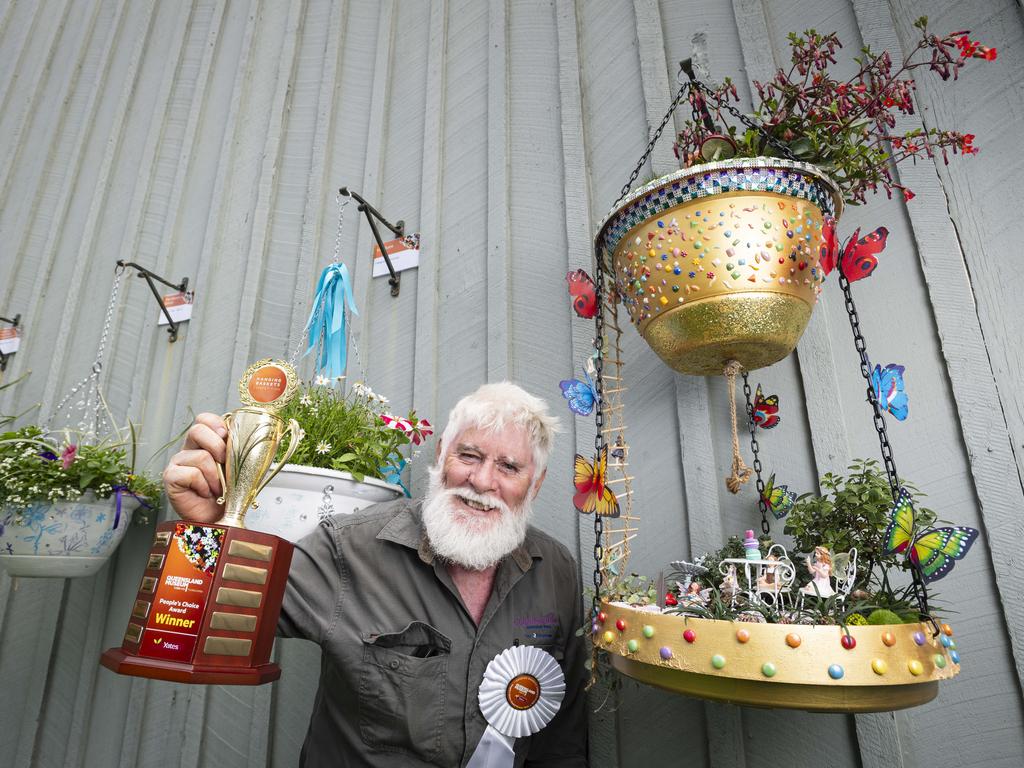 Stewart Dorman of Glenvale Villas shows his excitement as the retirement village is named the joint People's Choice winner. Picture: Kevin Farmer