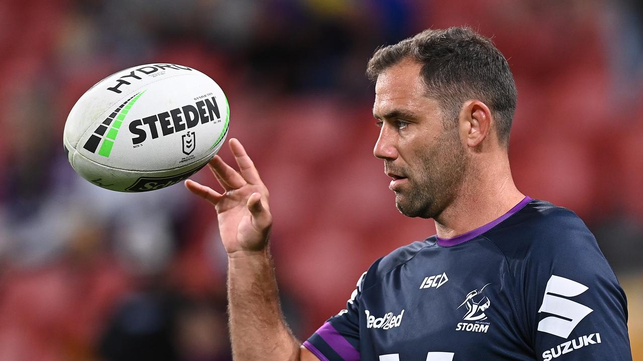 Incoming Warriors coach Nathan Brown believes it would be inaccurate to crown Storm skipper Cameron Smith (pictured) as the greatest player of all time. (Photo by Bradley Kanaris/Getty Images)