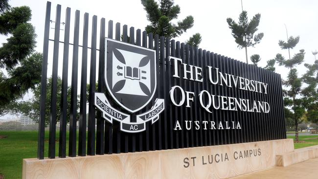 The University of Queensland at St Lucia, in Brisbane’s west. Picture: John Gass