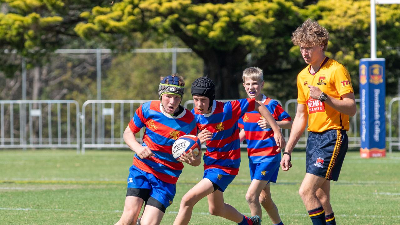 Downlands 13A vs TGS 13A. 2024 O'Callaghan Cup day at Downlands College. Photo by Nev Madsen