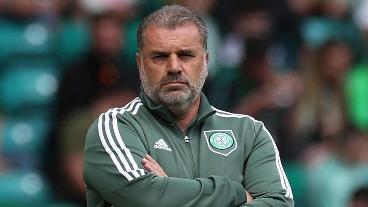 GLASGOW, SCOTLAND - JULY 16: Celtic manager Ange Postecoglou looks on during the Pre-Season Friendly match between Celtic and Blackburn Rovers on July 16, 2022 in Glasgow, Scotland. (Photo by Ian MacNicol/Getty Images)