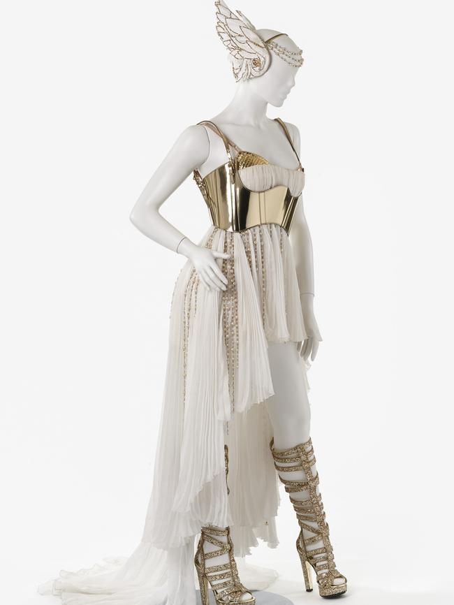 A costume worn by Kylie Minogue during her 2011 ‘Aphrodite: Les Folies’ concert tour.