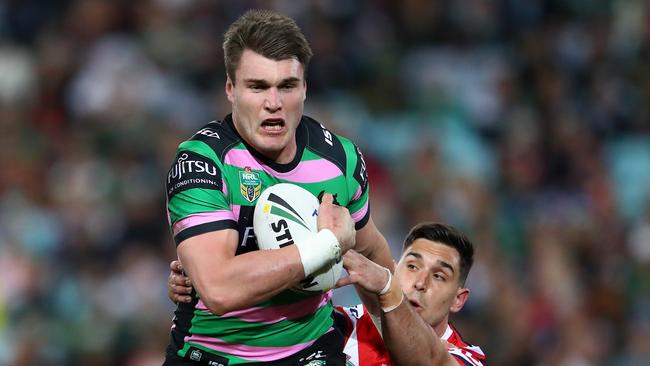 Angus Crichton had a strong game for the Rabbitohs.