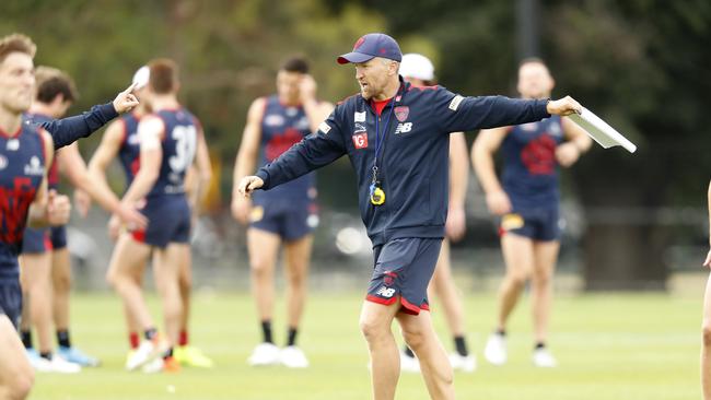 Darren Burgess at Melbourne training in 2019. Picture: Darrian Traynor/Getty Images