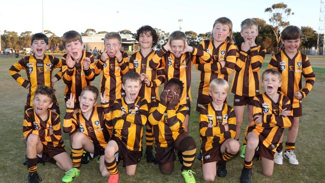 Inverleigh’s under-9s team. Picture: Alan Barber