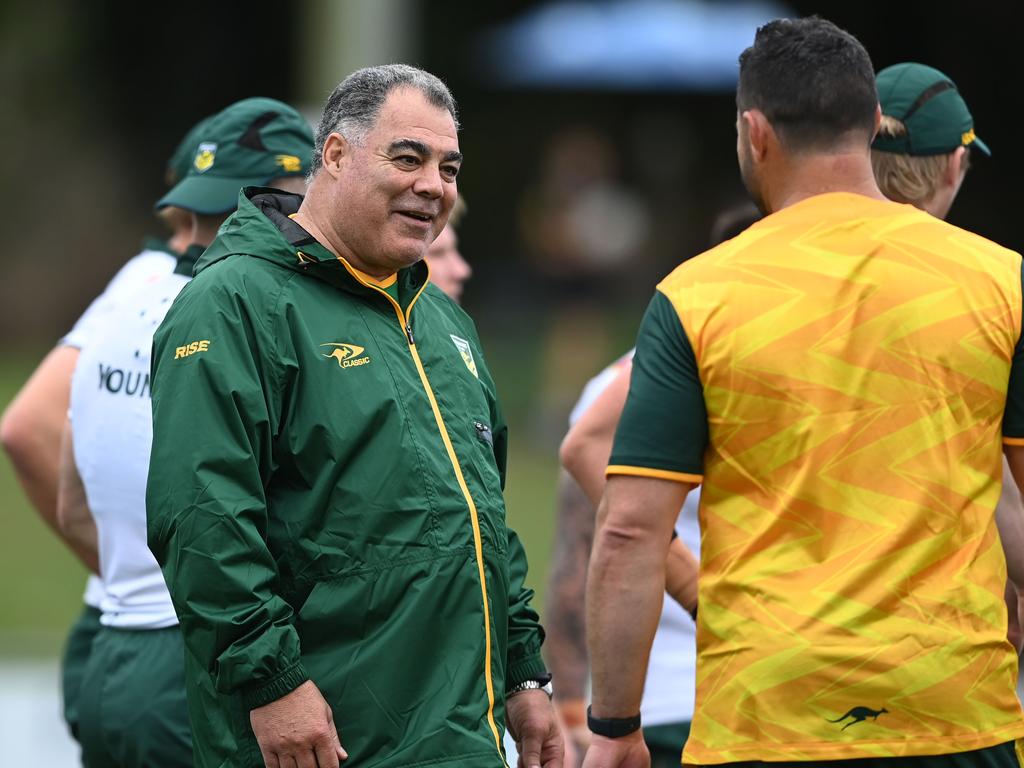 Mal Meninga is unleashing a fresh halves combination for the Kangaroos in Moses and Dearden. Picture: NRL Imagery