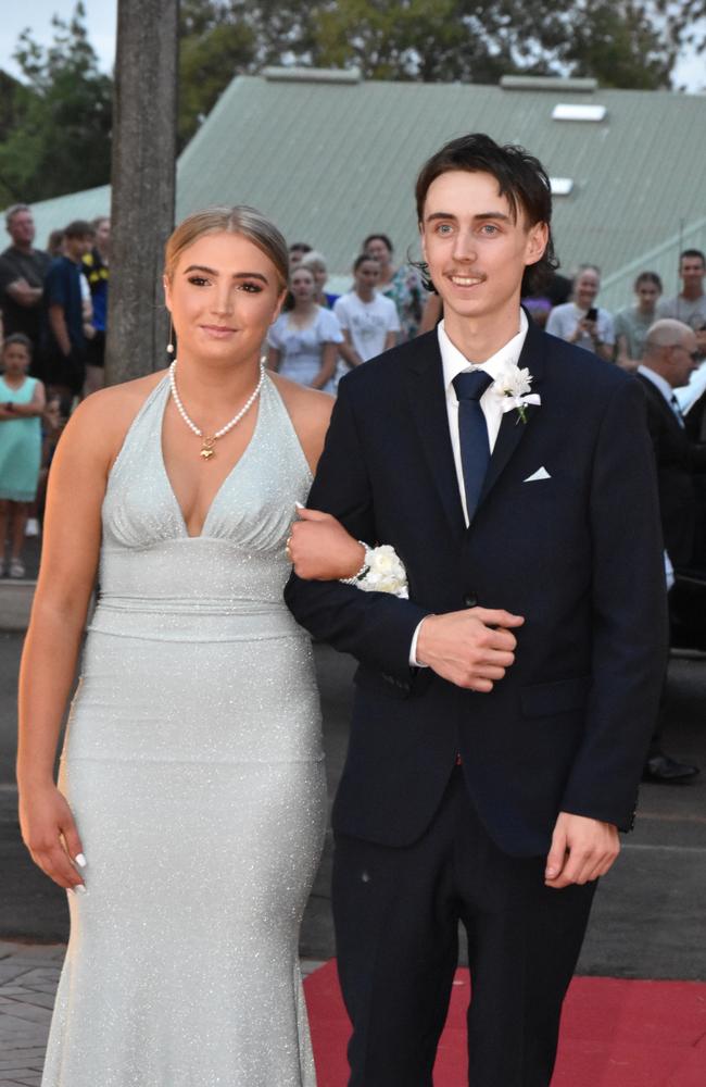 Graduating student Charla Holt was partnered by Euan Noble at the Toowoomba Anglican School formal on November 17, 2023. Photo: Jarrard Potter.