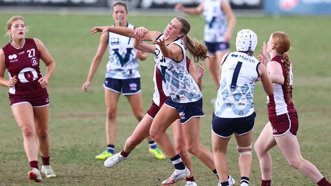 Geelong used its top-10 pick in the 2024 AFLW draft on Alexis Gregor. Picture: Chris Hyde/AFL Photos/via Getty Images